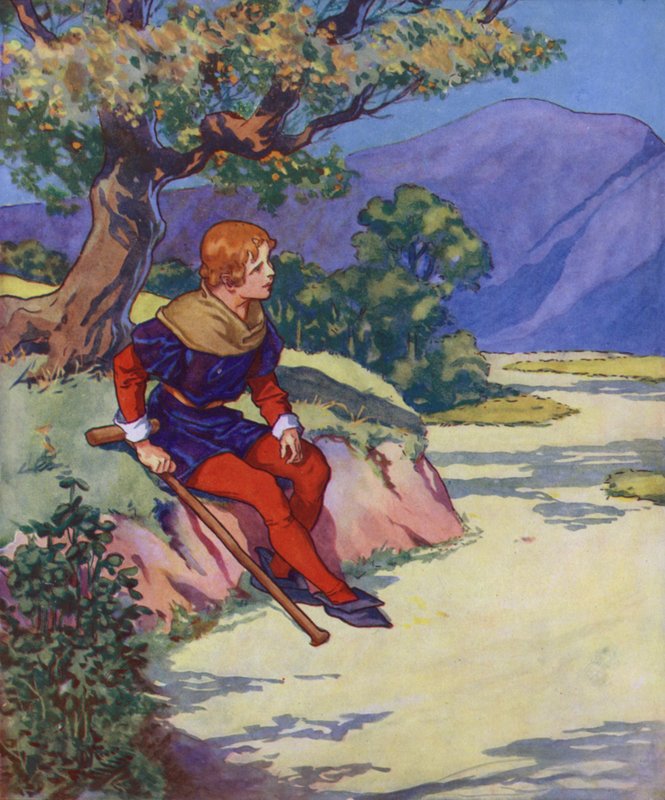 Illustration til Rottefængeren fra Hameln (farvelitografi) af Thomas Heath Robinson
