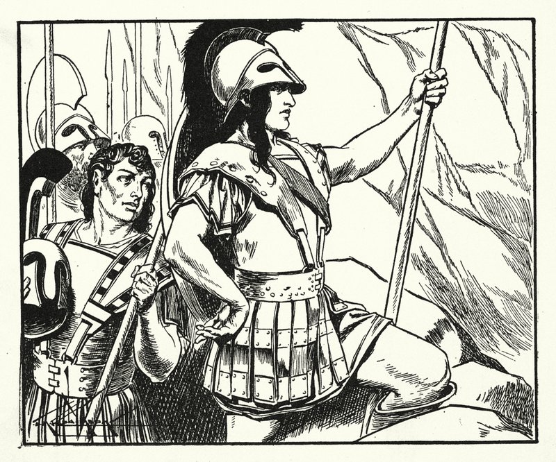 Leonidas (litografi) af Thomas Heath Robinson