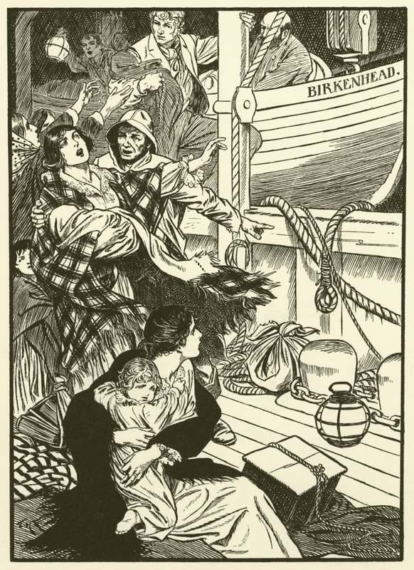 Saving the Women and Children (gravering) af Thomas Heath Robinson