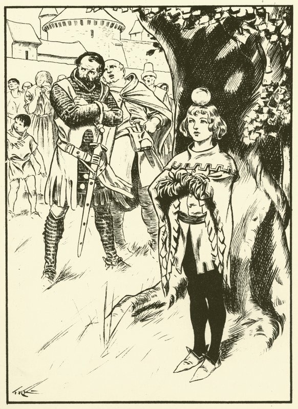 Tells søn og æblet (gravering) af Thomas Heath Robinson