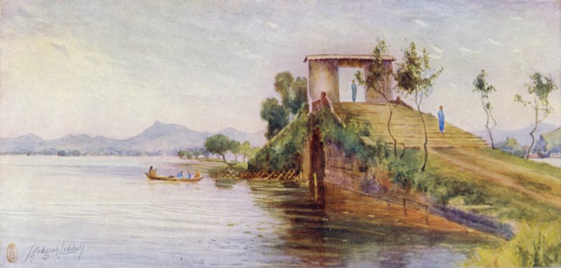 Hangchow, en bro på brovejen, West Lake af Thomas Hodgson Liddell