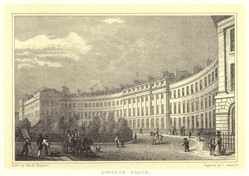Ainslie Place (gravering) af Thomas Hosmer (after) Shepherd