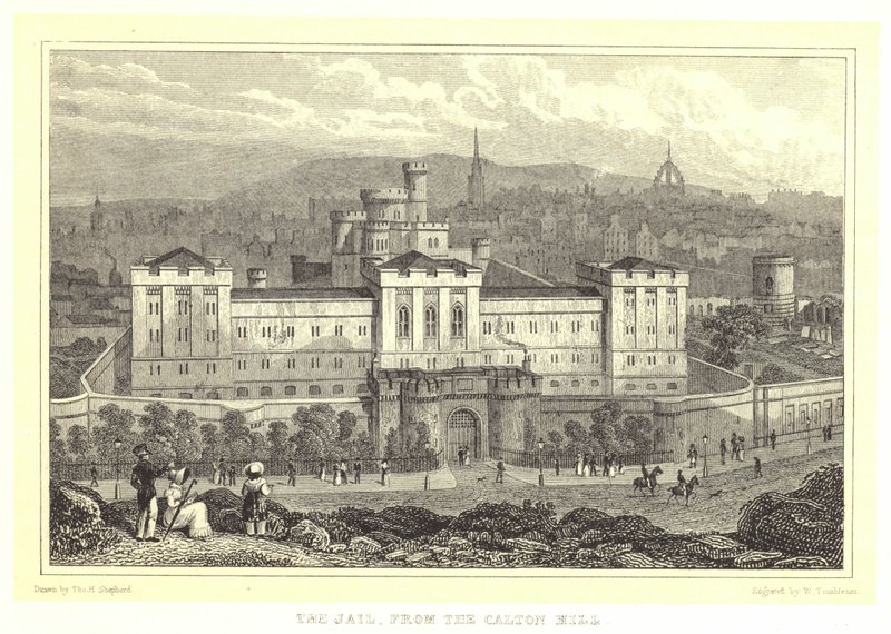 The Jail, fra Calton Hill (gravering) af Thomas Hosmer (after) Shepherd