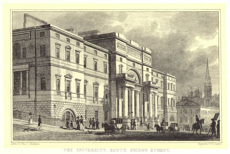 Universitetet, South Bridge Street (gravering) af Thomas Hosmer (after) Shepherd