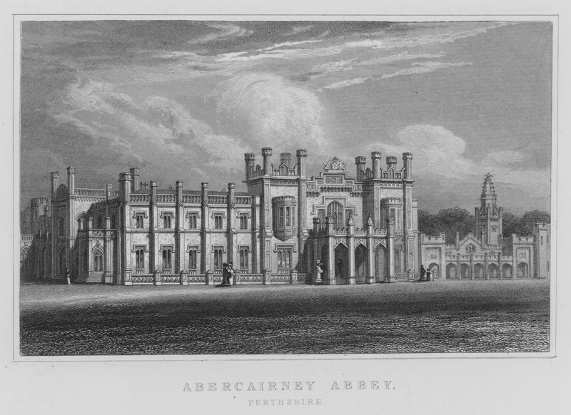 Abercairney Abbey, Perthshire (gravering) af Thomas Hosmer Shepherd