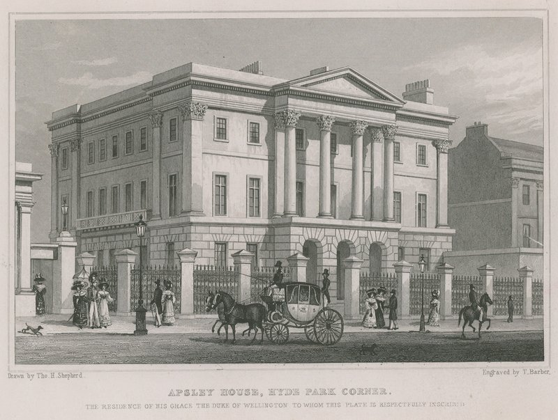 Apsley House, Hyde Park Corner, London, residensen for hertugen af Wellington af Thomas Hosmer Shepherd