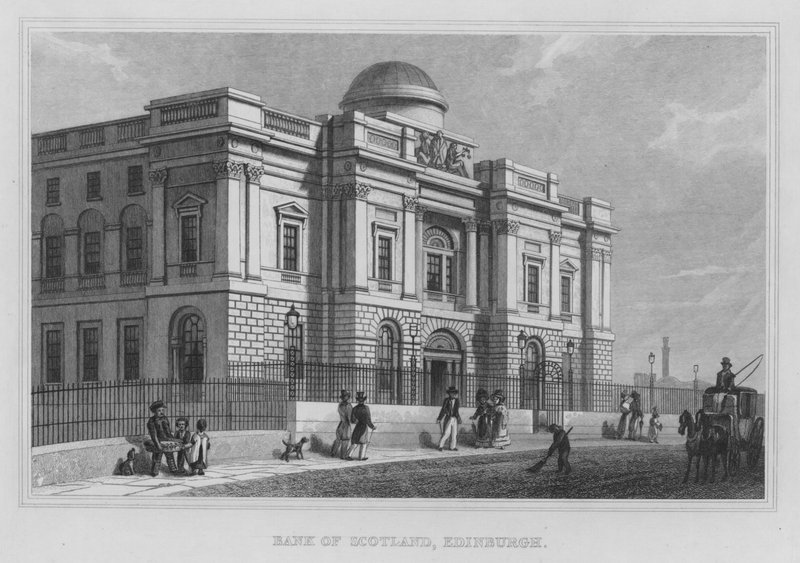 Bank of Scotland, Edinburgh (gravering) af Thomas Hosmer Shepherd
