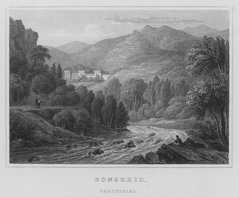 Bonskeid, Perthshire (gravering) af Thomas Hosmer Shepherd