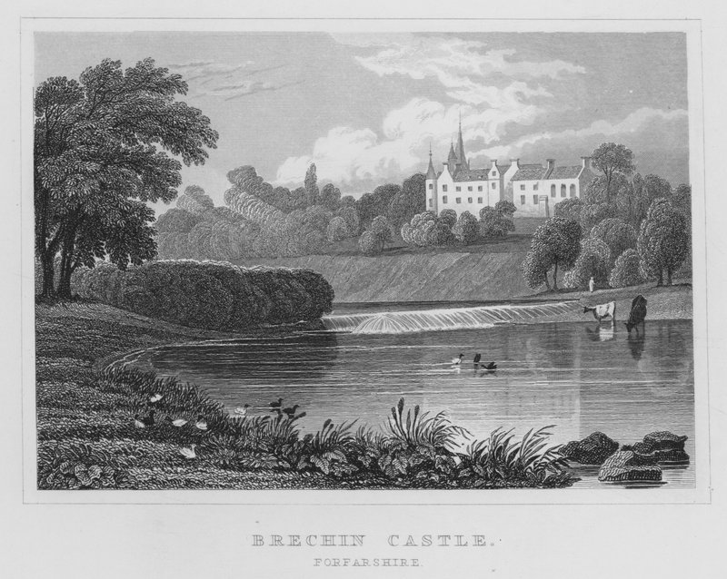 Brechin Castle, Forfarshire (gravering) af Thomas Hosmer Shepherd