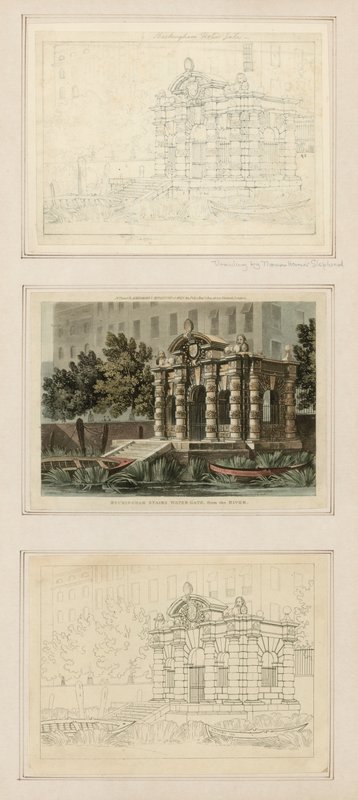 Buckingham Stairs Water Gate, fra floden af Thomas Hosmer Shepherd
