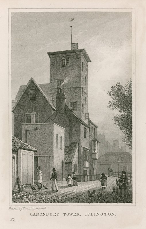 Canonbury House and Tower af Thomas Hosmer Shepherd