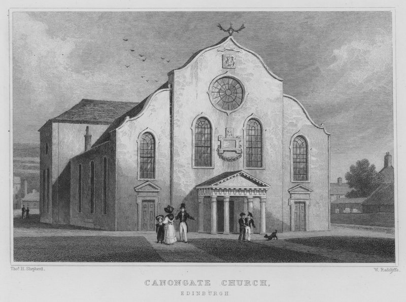 Canongate Church, Edinburgh (gravering) af Thomas Hosmer Shepherd