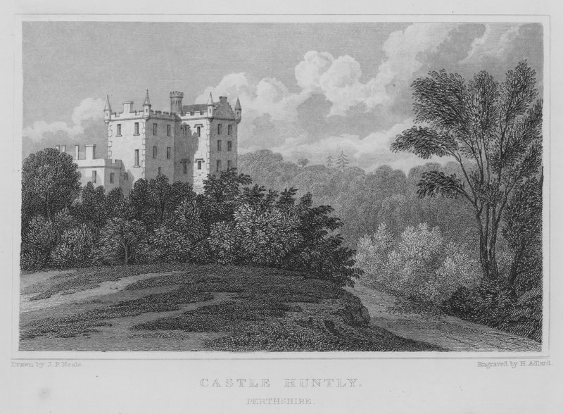 Castle Huntly, Perthshire (gravering) af Thomas Hosmer Shepherd