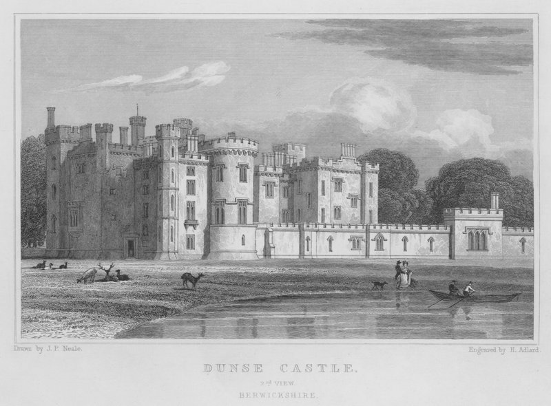 Dunse Castle, 2nd View, Berwickshire (gravering) af Thomas Hosmer Shepherd