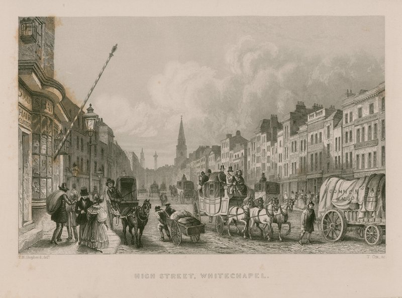 High Street i Whitechapel af Thomas Hosmer Shepherd