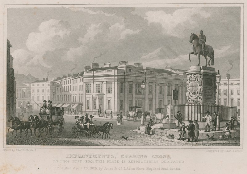Forbedringer til Charing Cross (gravering) af Thomas Hosmer Shepherd
