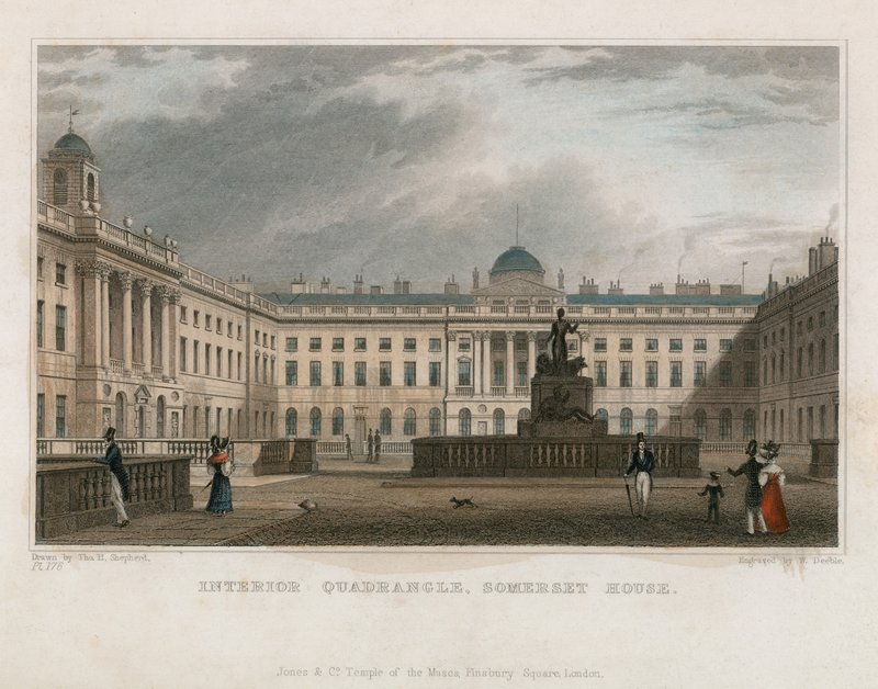 Indvendig kvadrant, Somerset House af Thomas Hosmer Shepherd