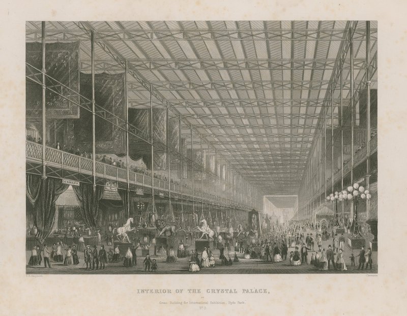 Interiør af den store udstilling, 1851 af Thomas Hosmer Shepherd