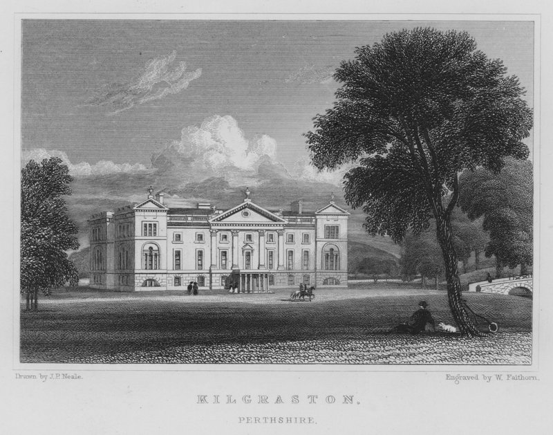Kilgraston, Perthshire (gravering) af Thomas Hosmer Shepherd
