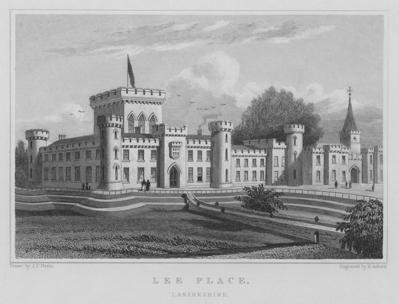 Lee Place, Lanarkshire (gravering) af Thomas Hosmer Shepherd