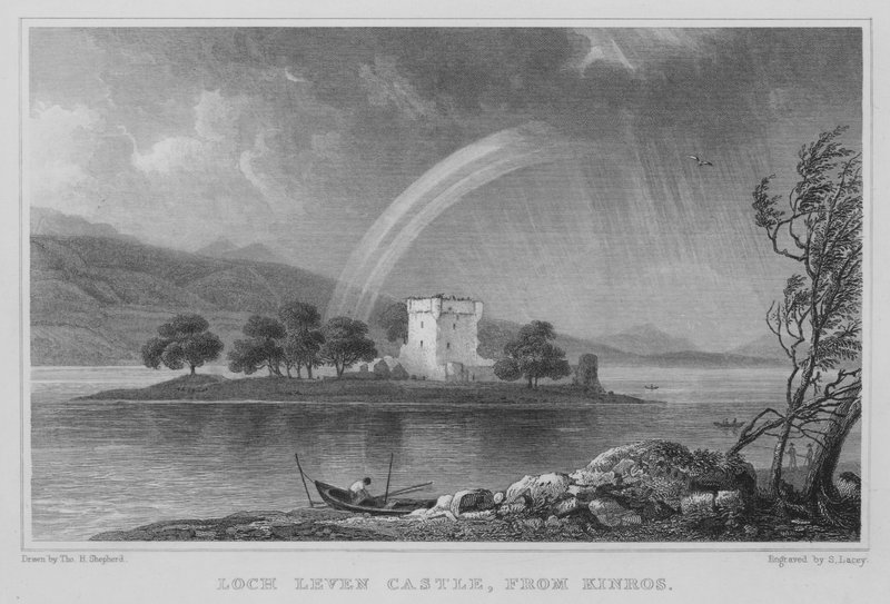 Loch Leven Castle, fra Kinros (gravering) af Thomas Hosmer Shepherd