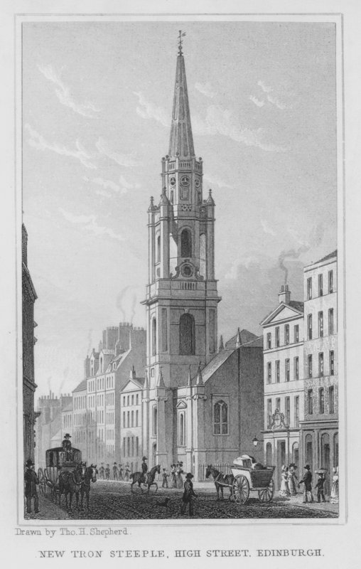 New Tron Steeple, High Street, Edinburgh (gravering) af Thomas Hosmer Shepherd