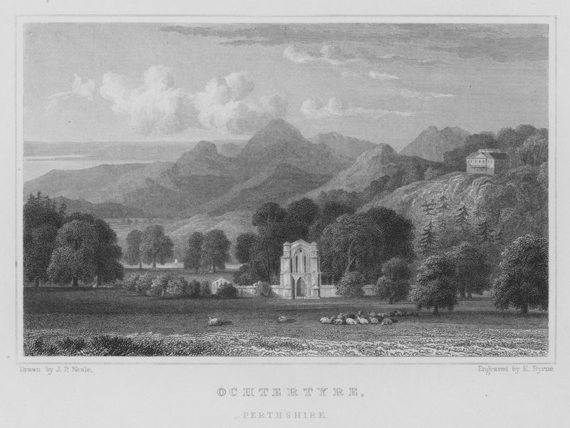 Ochtertyre, Perthshire (gravering) af Thomas Hosmer Shepherd
