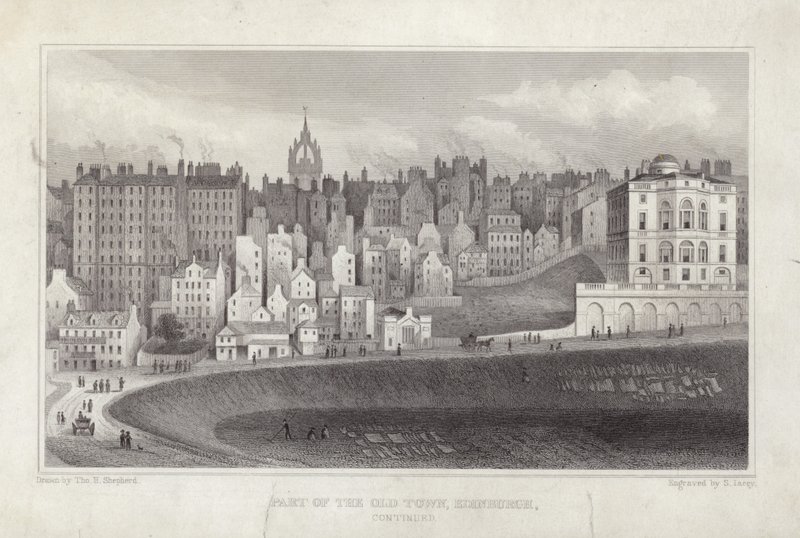 En del af den gamle bydel i Edinburgh af Thomas Hosmer Shepherd
