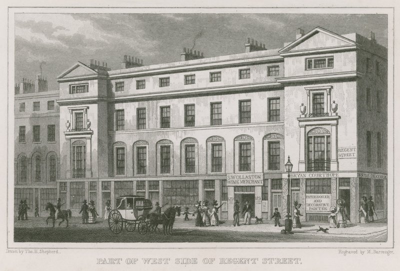 En del af vestsiden af Regent Street, London af Thomas Hosmer Shepherd