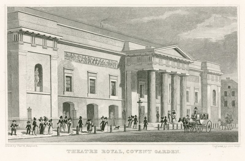 Royal Theatre, Covent Garden; af Thomas Hosmer Shepherd