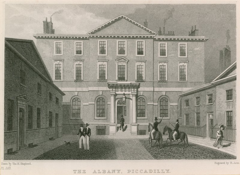 The Albany, Piccadilly, London af Thomas Hosmer Shepherd
