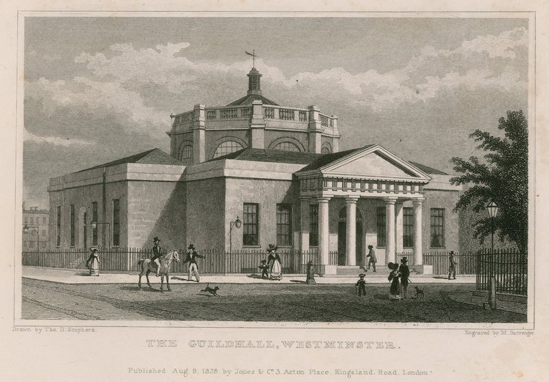 The Guildhall, Westminster, London af Thomas Hosmer Shepherd