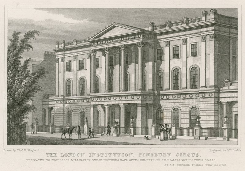 London Institution, Finsbury Circus af Thomas Hosmer Shepherd