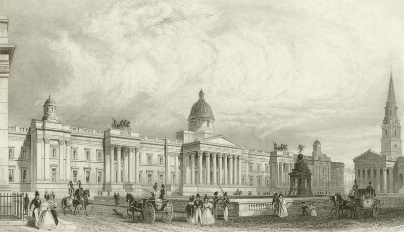 The New National Gallery, Trafalgar Square, London af Thomas Hosmer Shepherd