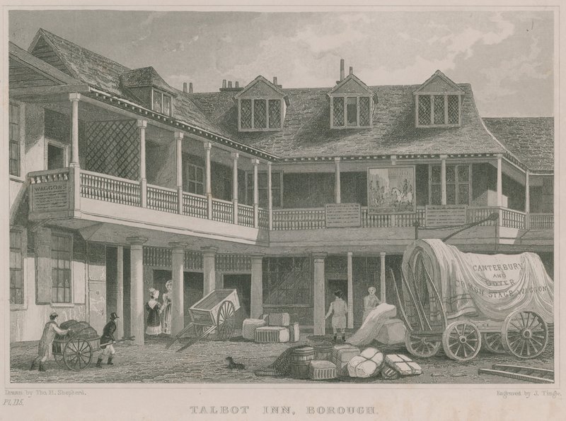 Tabard Inn, Southwark af Thomas Hosmer Shepherd