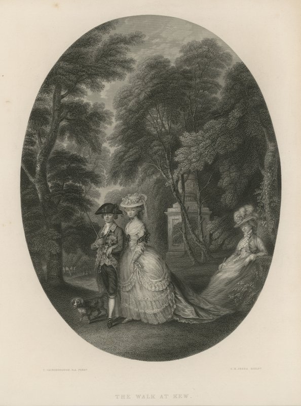Gåturen i Kew, London af Thomas Hosmer Shepherd
