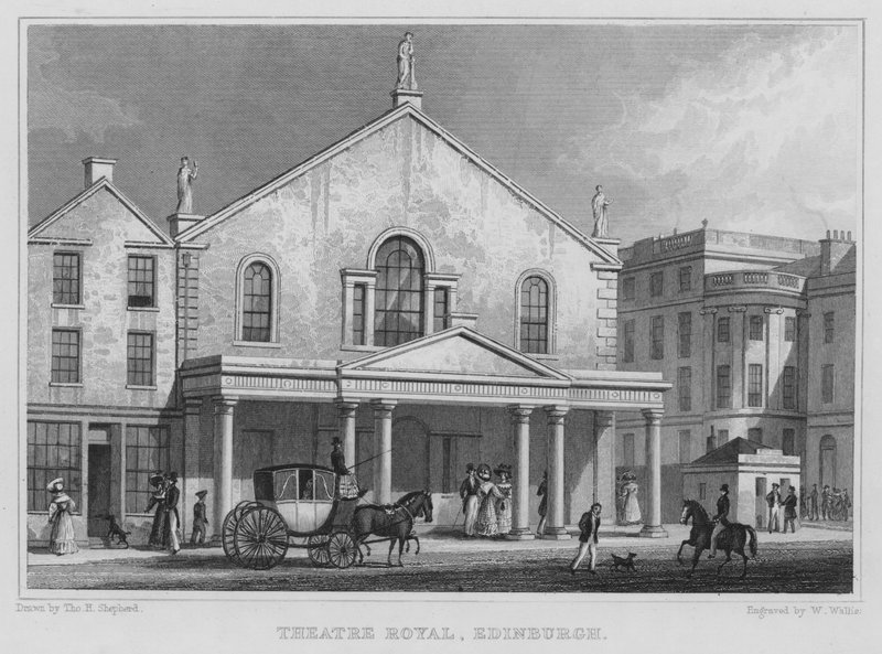 Theatre Royal, Edinburgh (gravering) af Thomas Hosmer Shepherd