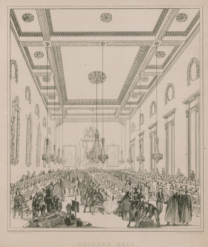 Grocers Hall, London gravering af Thomas Kearnan