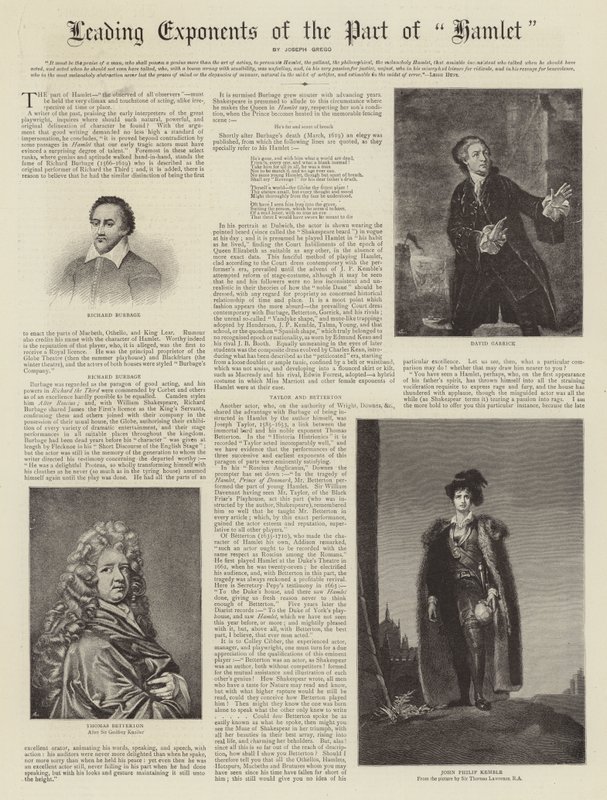 Førende eksponenter for delen af Hamlet af Thomas Lawrence