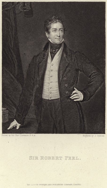 Portræt af Sir Robert Peel af Thomas Lawrence