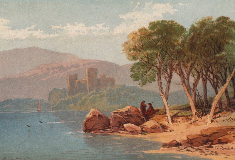 Skotland, Loch Ness (farve litho) af Thomas Leeson the Elder Rowbotham