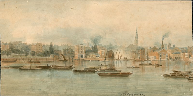 Panorama over Themsen, North Side, i 13 dele af Thomas Mann Baynes
