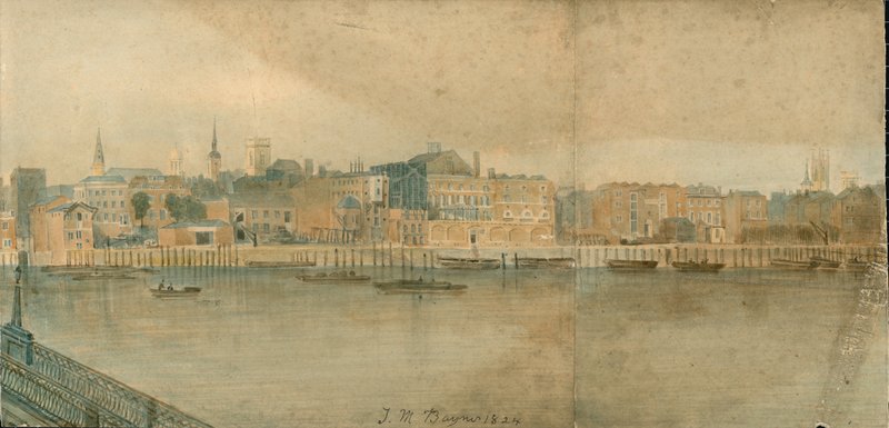 Panorama over Themsen, North Side, i 13 dele af Thomas Mann Baynes