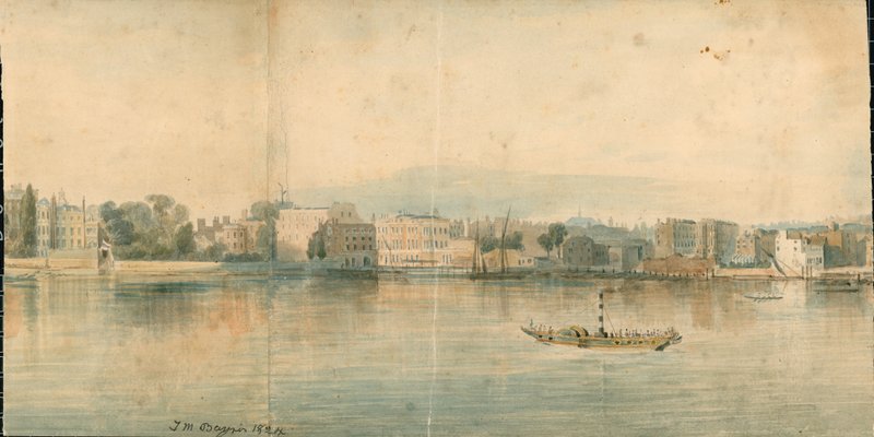 Panorama over Themsen, North Side, i 13 dele af Thomas Mann Baynes