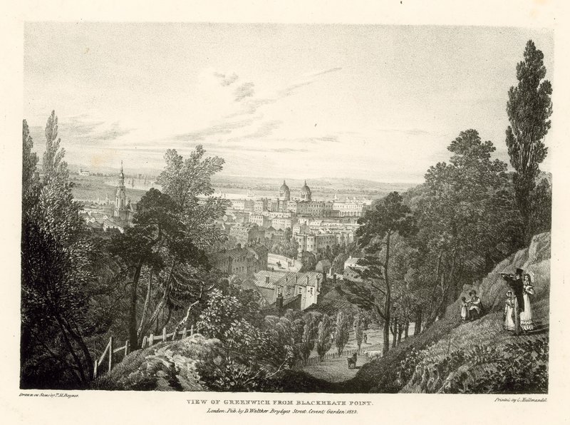 Udsigt over Greenwich fra Blackheath Point, London af Thomas Mann Baynes