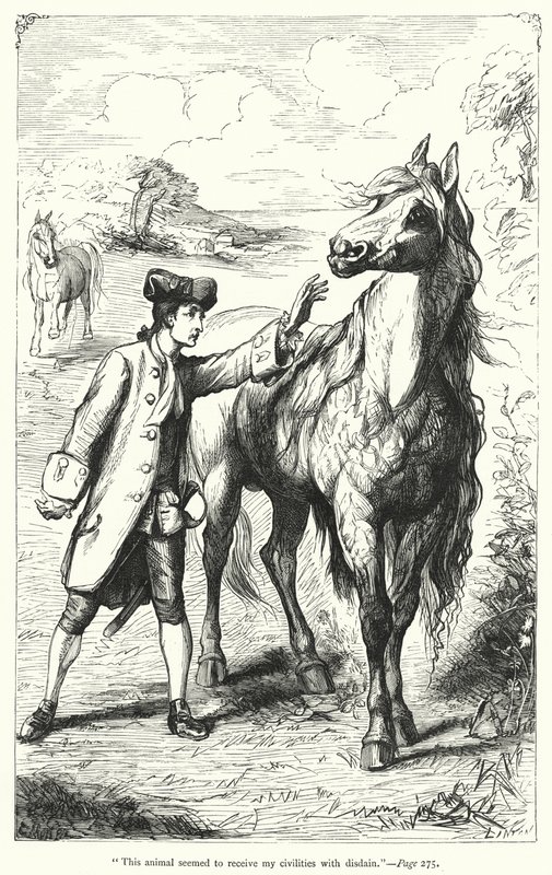 Illustration til Gullivers rejser af Jonathan Swift (gravering) af Thomas Morten