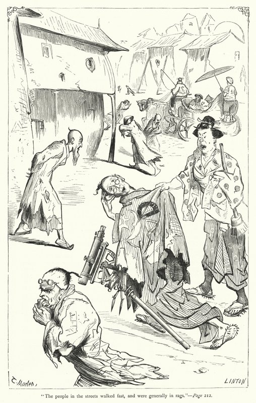 Illustration til Gullivers rejser af Jonathan Swift (gravering) af Thomas Morten