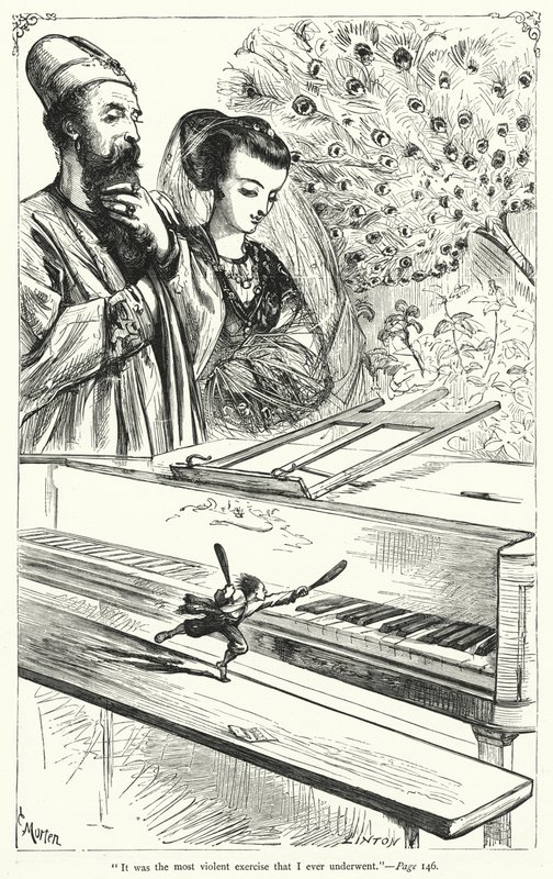 Illustration til Gullivers rejser af Jonathan Swift (gravering) af Thomas Morten
