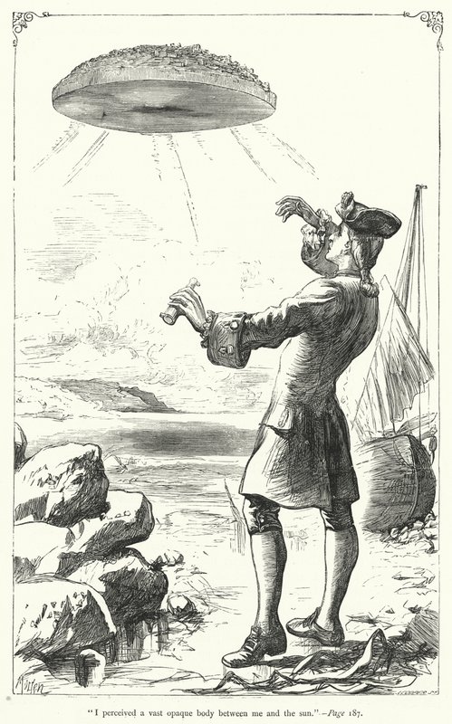 Illustration til Gullivers rejser af Jonathan Swift (gravering) af Thomas Morten
