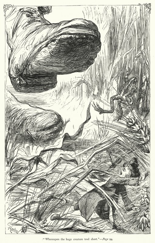 Illustration til Gullivers rejser af Jonathan Swift (gravering) af Thomas Morten